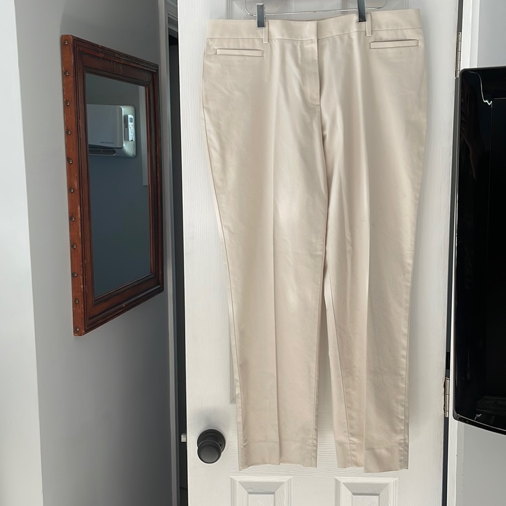 Brooks Brothers Natalie fit cream trousers, size 12.